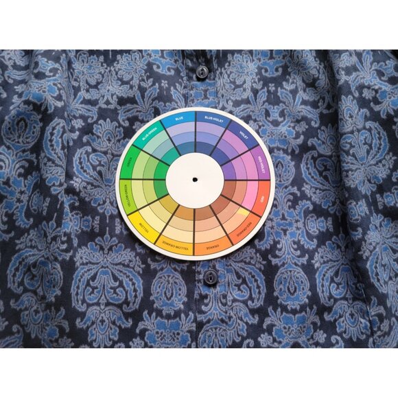 Catherines Womens Shirt 0X Plus Long Sleeve Button Up Mosaic Collar A7E - Picture 6 of 7